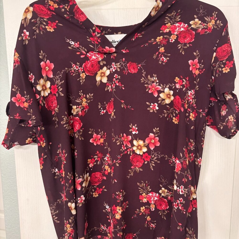 Women's Floral Print Blouse - GREAT COND
